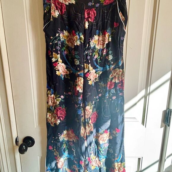 Monsoon London Black Floral Pajama Set - Picture 2 of 4